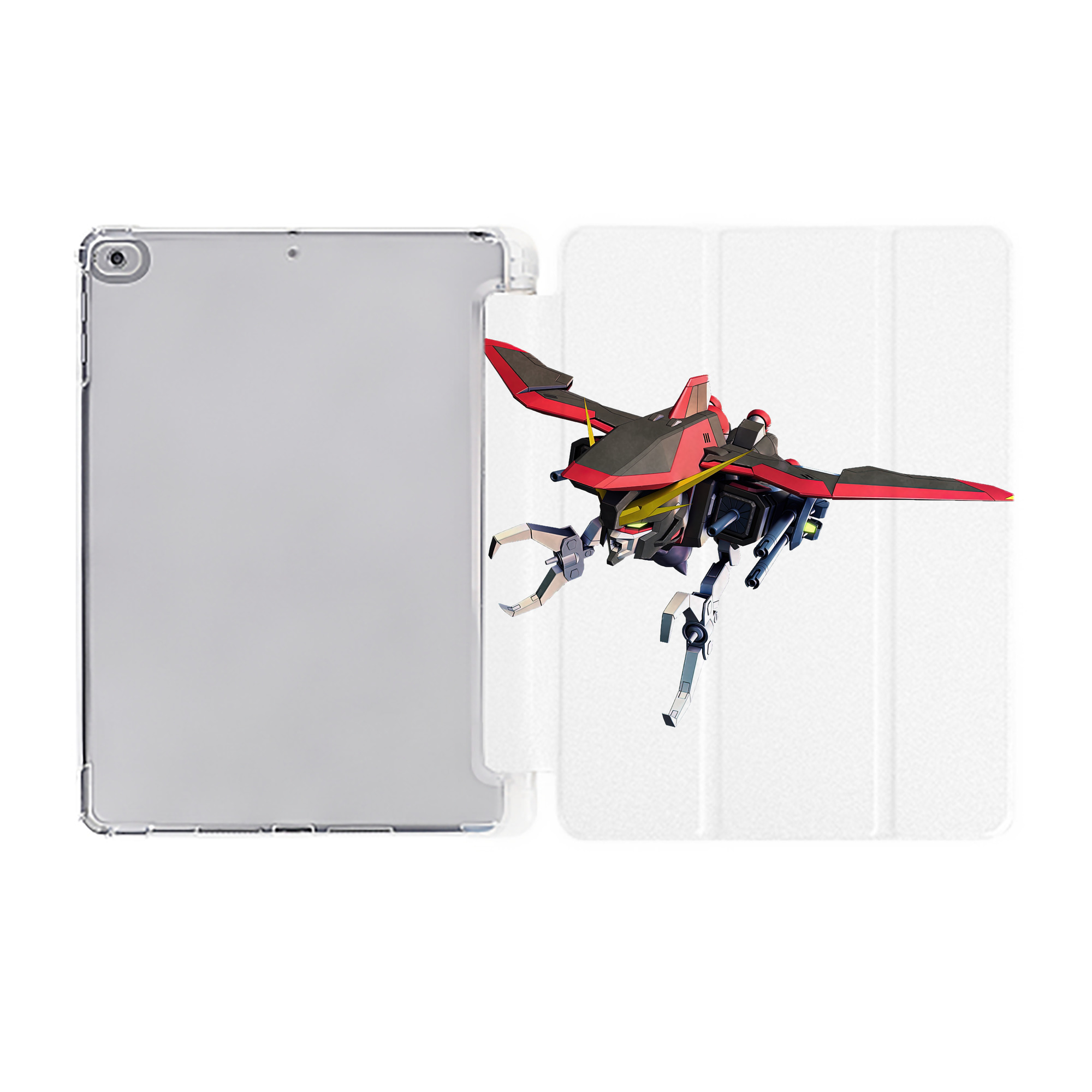 （画像用） 機動戦士ガンダム Mobile Suit Gundam IPad ケース ペン収納付き 三つ折りスタンド PUレザー×シリコン 対応機種9.5/10.5/10.9インチ